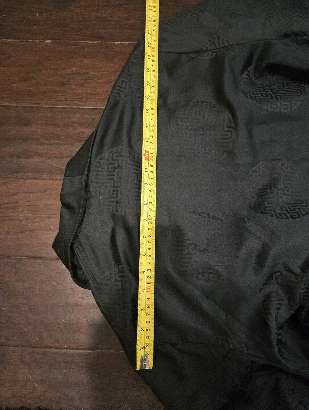 Rare Vintage 1950's Mark Cross Black Silk Jacquard Smoking Robe Hong Kong Luxe L